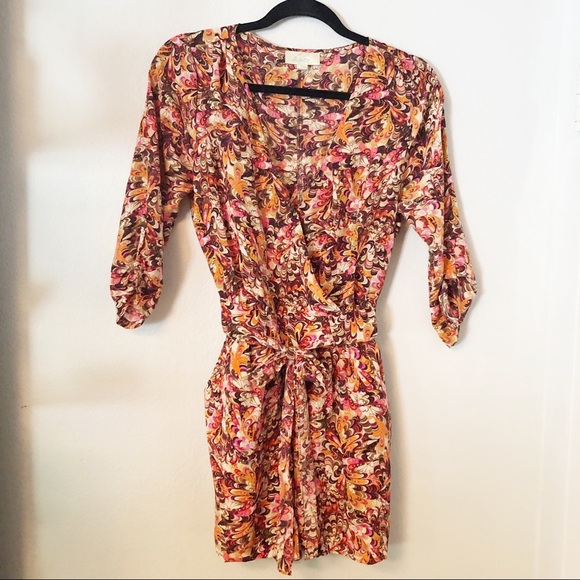 Haven Silk Pattern Print Romper - Picture 1 of 6